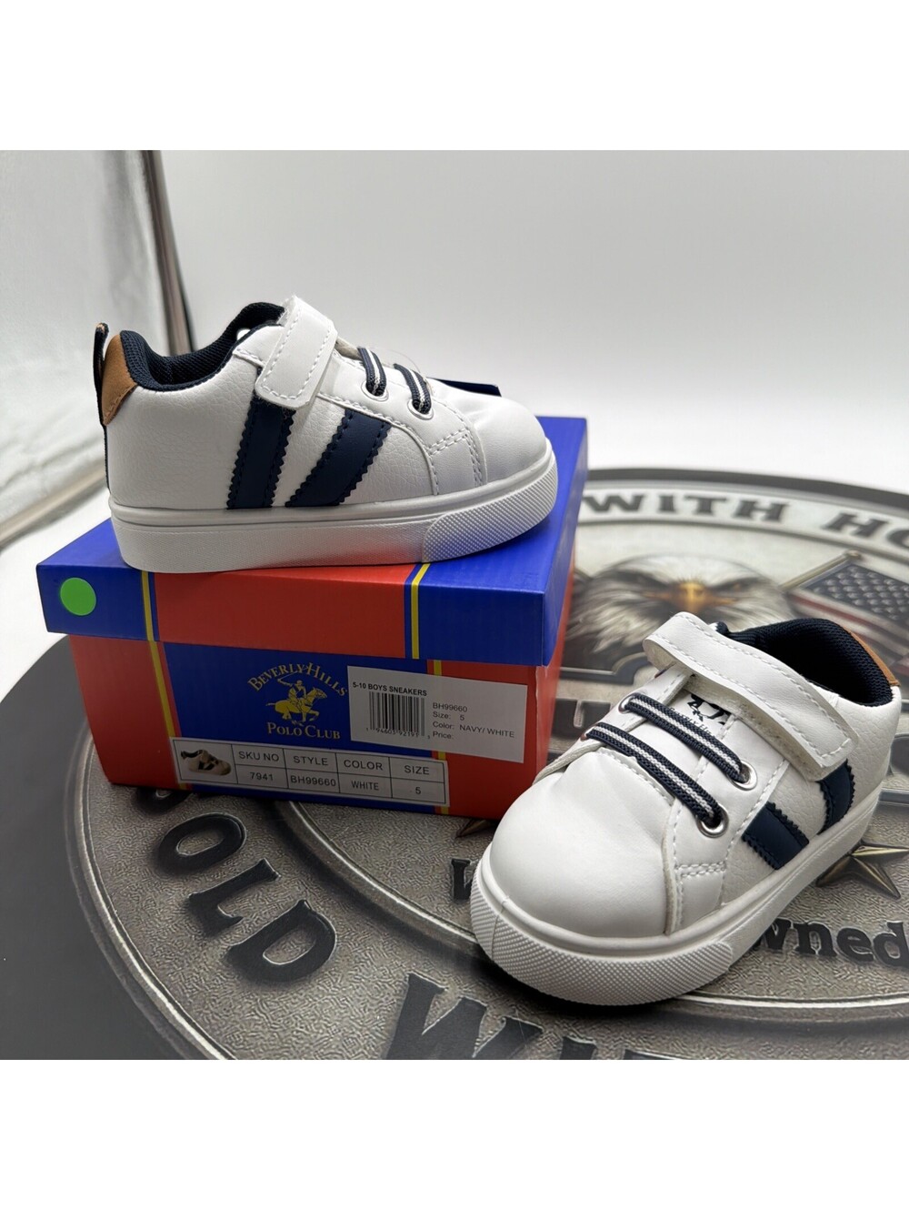Beverly Hills Polo Club-infant Size 5 Boys White Sneakers